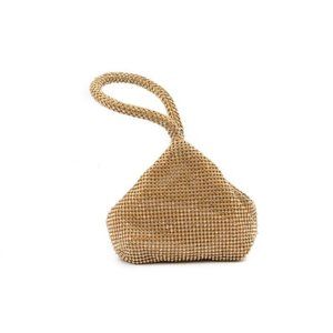 NWT Gold Wrist Bag